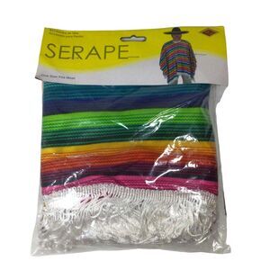 Creation Serape Colors/Mexico Style Pullover Winter Chamarra Blanket